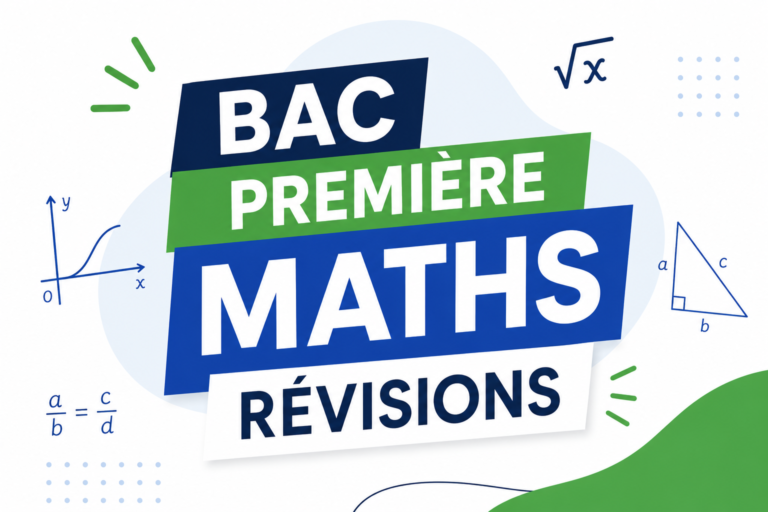 Stage maths Première — révisions épreuve anticipée bac juin 2026